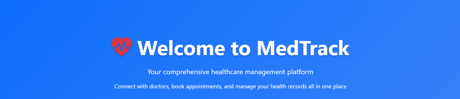 MedTrack healthcare management project screenshot